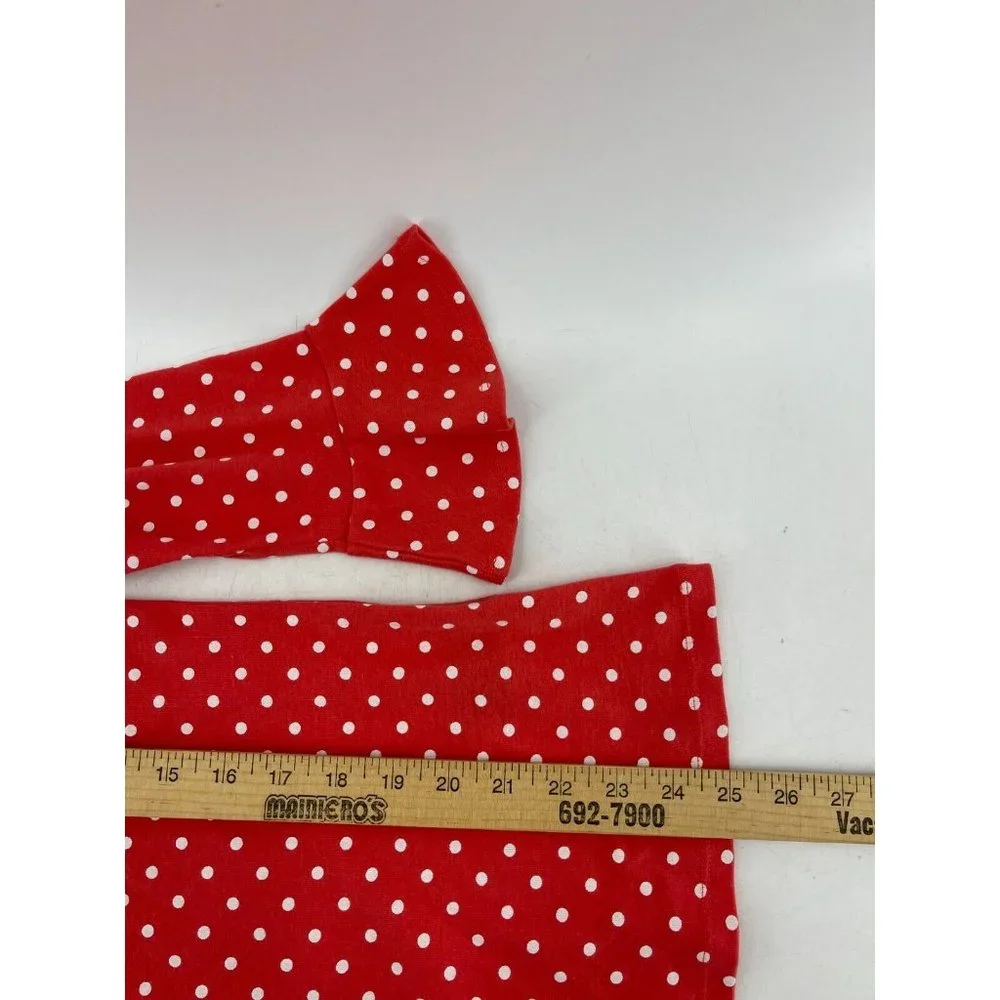 Lauren Ralph Lauren Women's Orange Long Sleeve Polka Dot Top Shirt Size XL - Picture 10 of 11